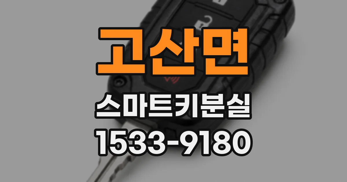 고산면 스마트키분실