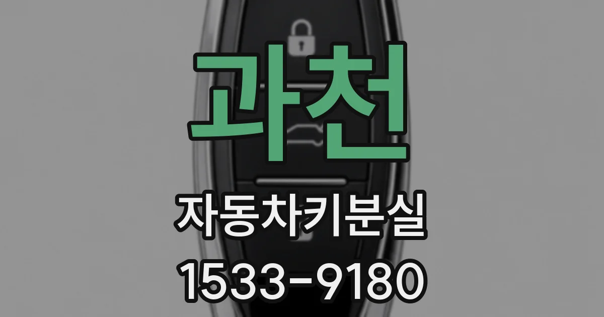 과천 자동차키분실