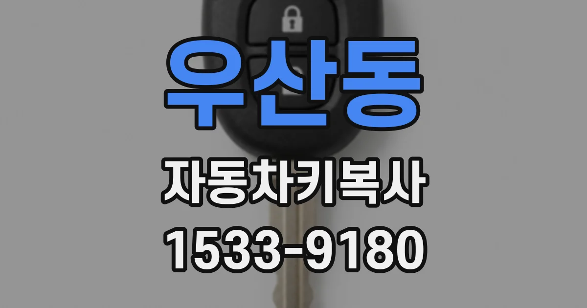 우산동 자동차키복사