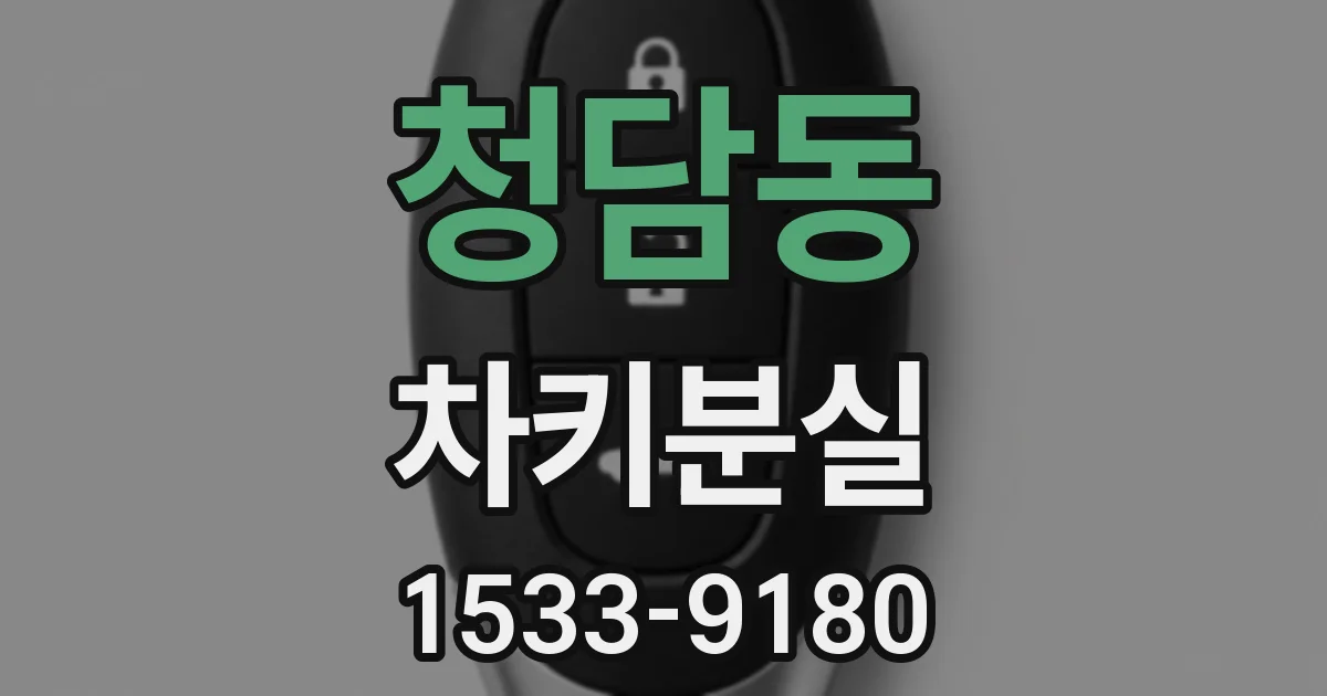 청담동 차키분실