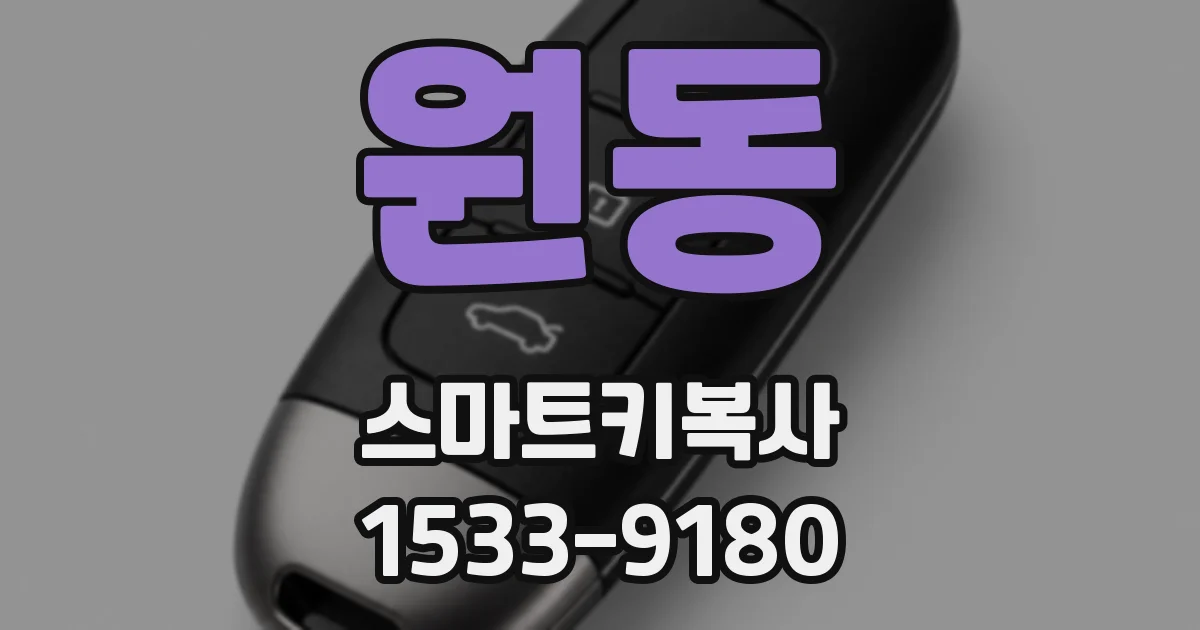 원동 스마트키복사