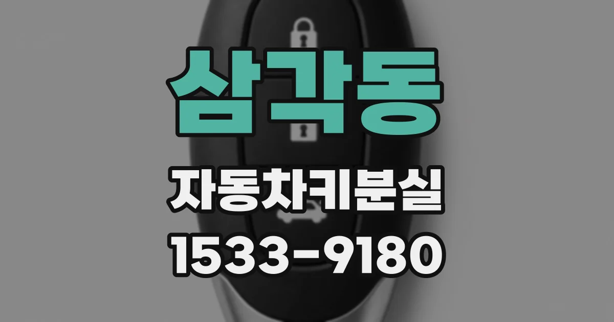 삼각동 자동차키분실