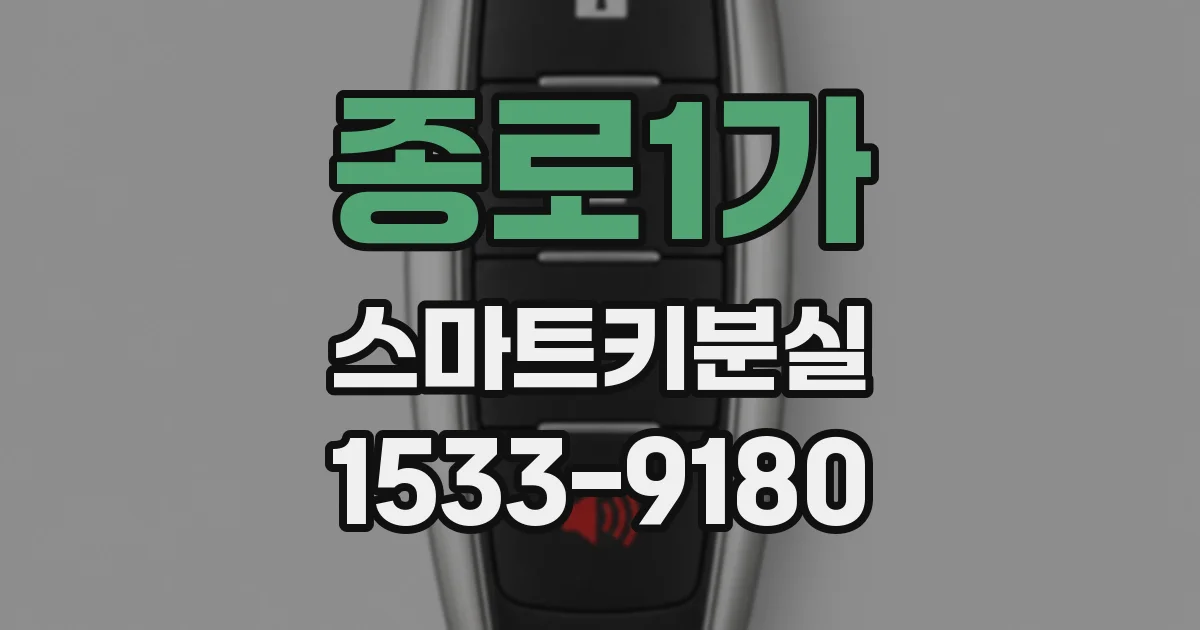 종로1가 스마트키분실
