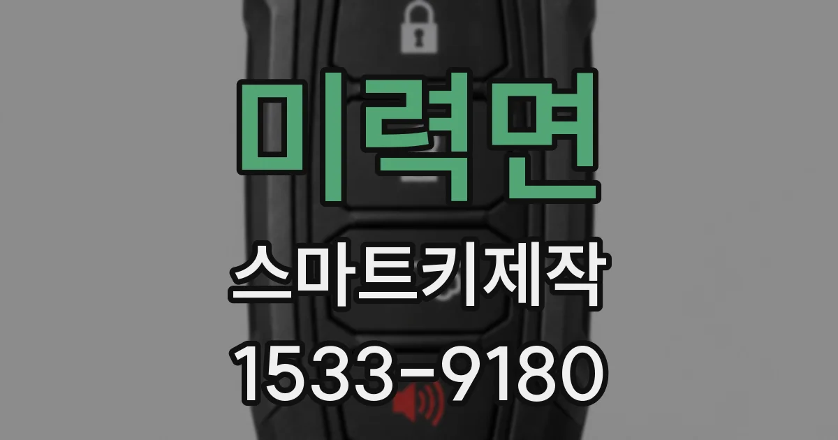 미력면 스마트키제작