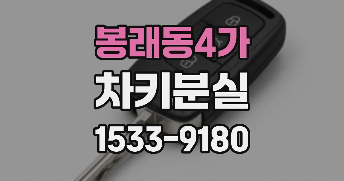 봉래동4가 차키분실