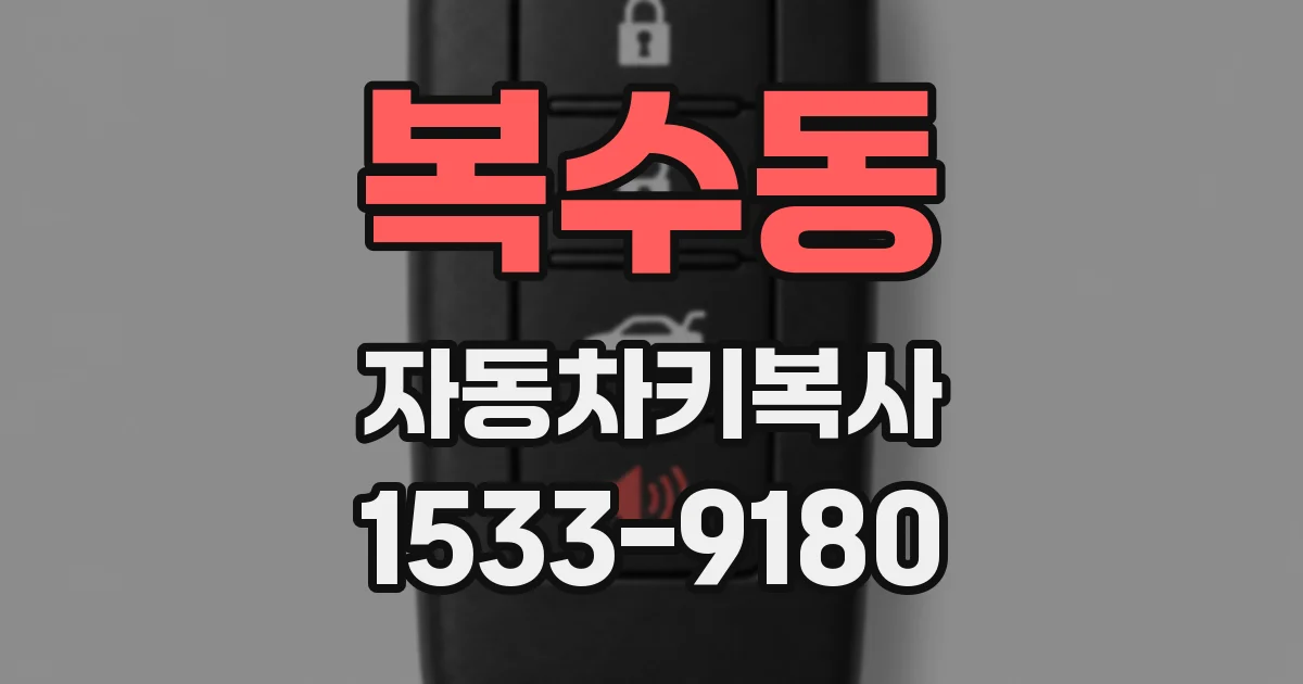 복수동 자동차키복사