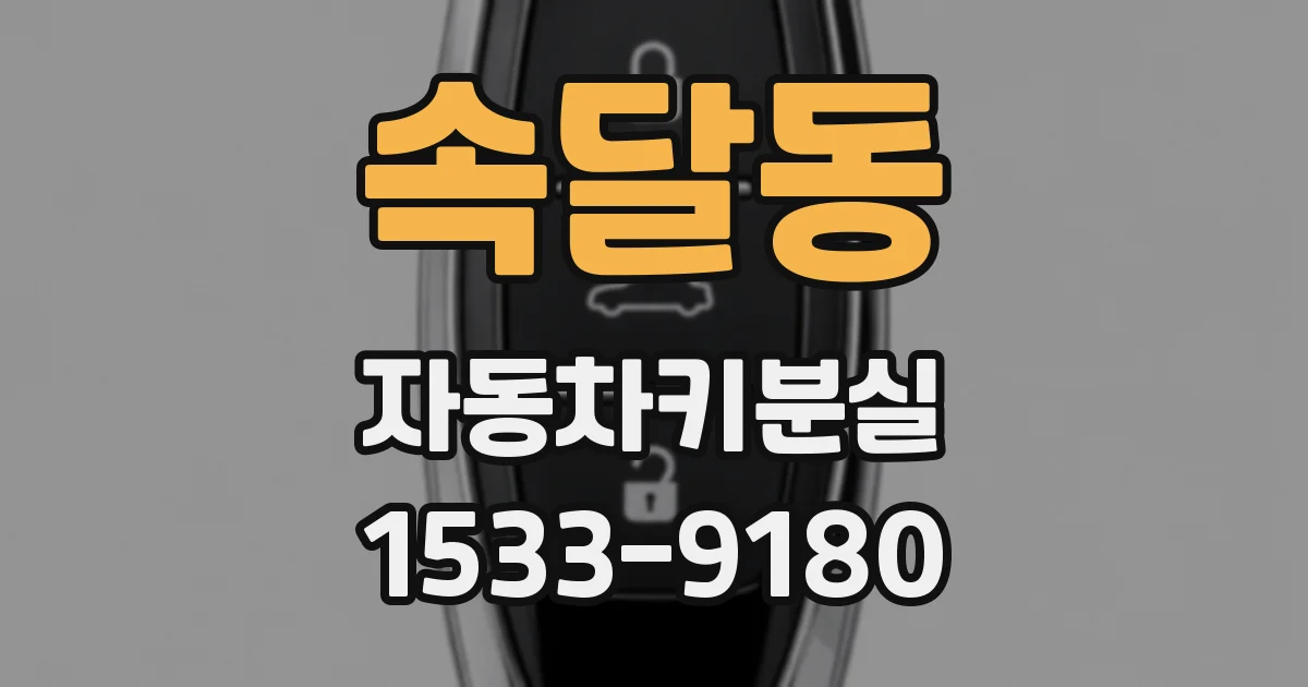 속달동 자동차키분실