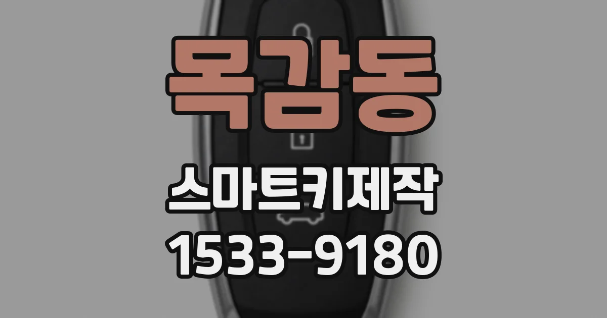 목감동 스마트키제작