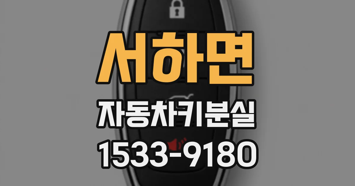 서하면 자동차키분실