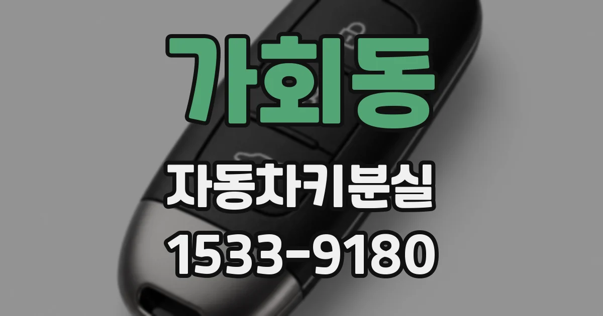 가회동 자동차키분실
