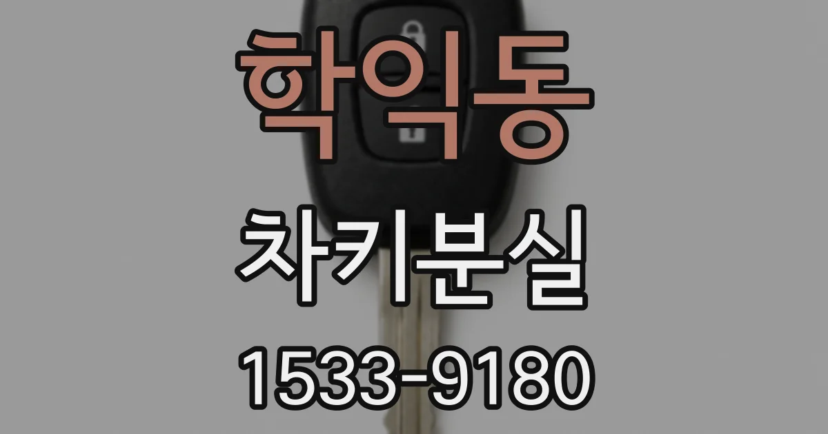 학익동 차키분실