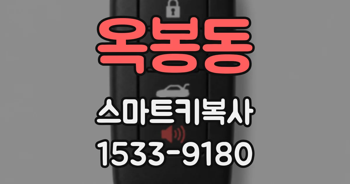 옥봉동 스마트키복사