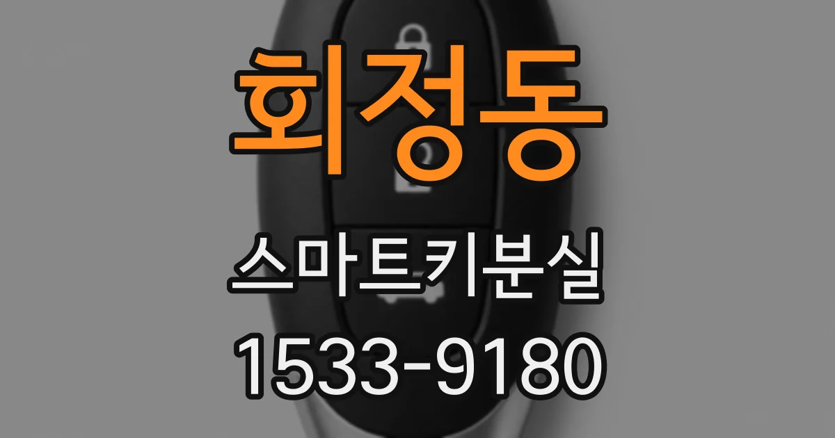 회정동 스마트키분실
