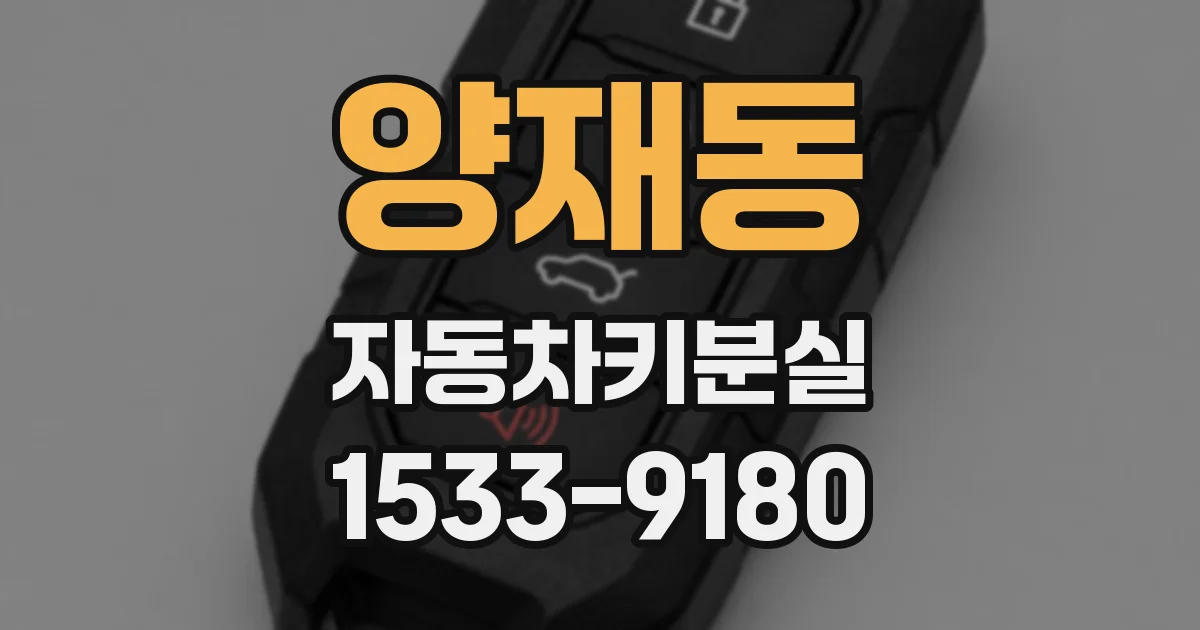 양재동 자동차키분실