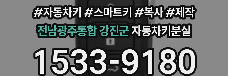 전남광주통합 강진군 자동차키분실