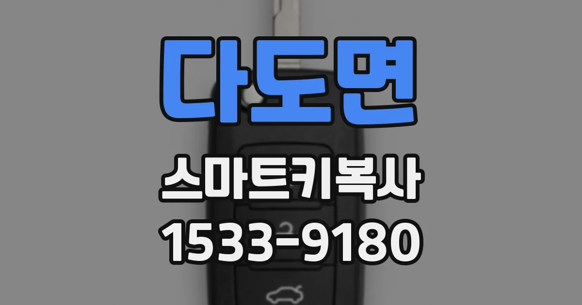 다도면 스마트키복사