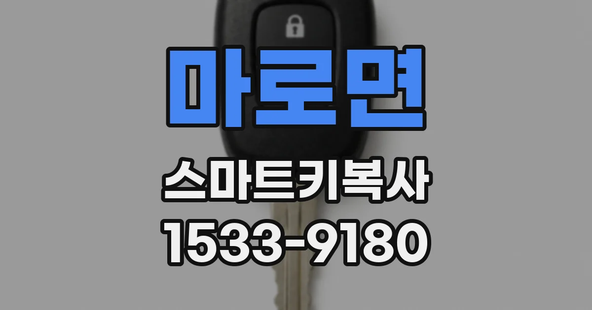 마로면 스마트키복사