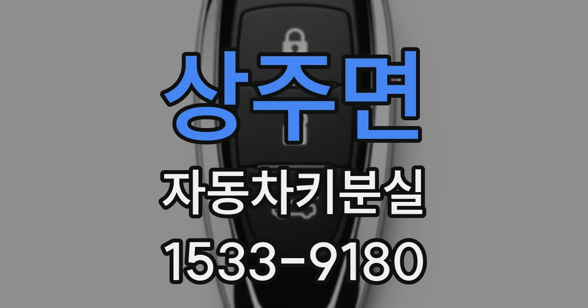 상주면 자동차키분실