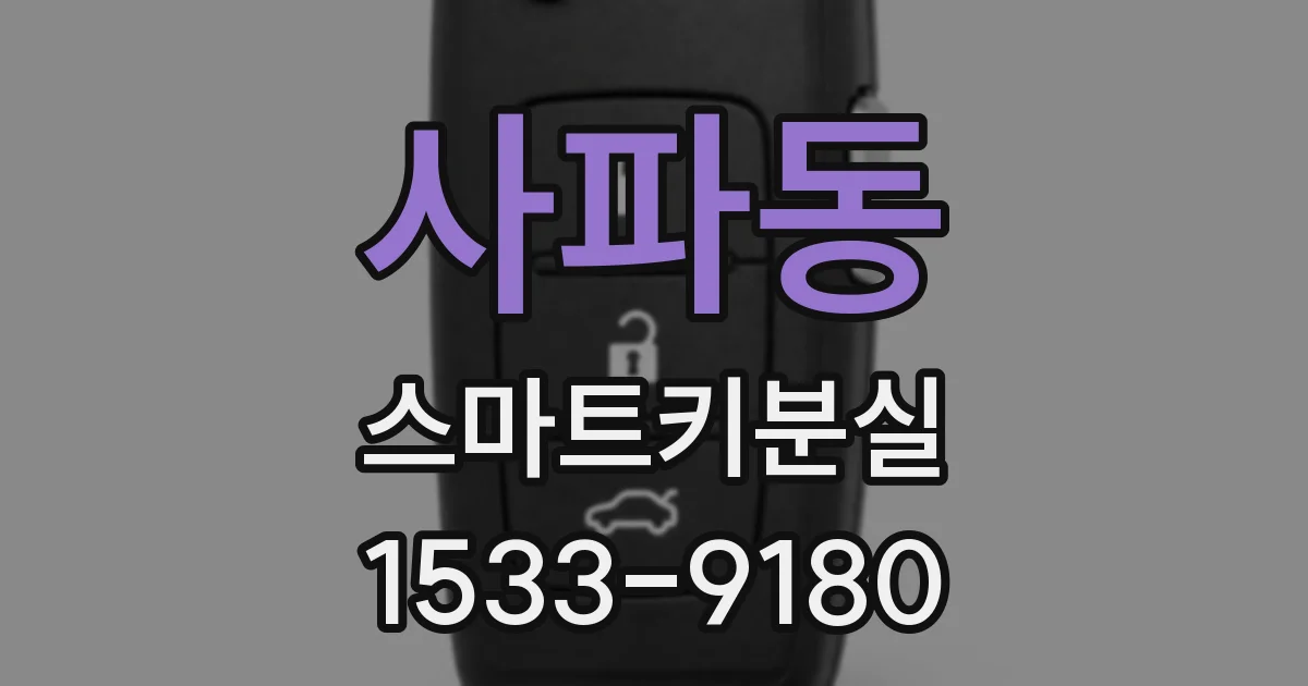 사파동 스마트키분실