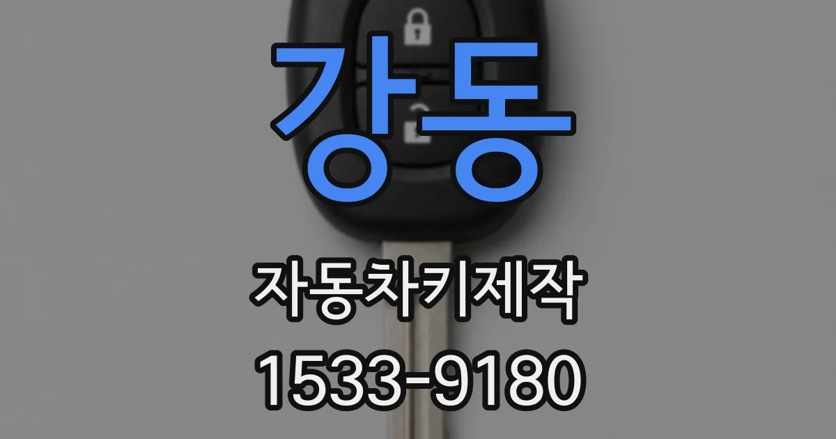 강동 자동차키제작