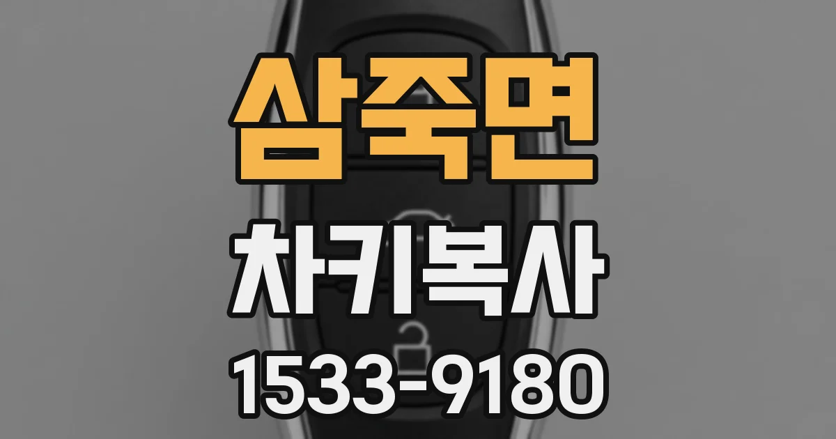 삼죽면 차키복사