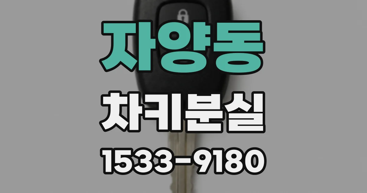 자양동 차키분실