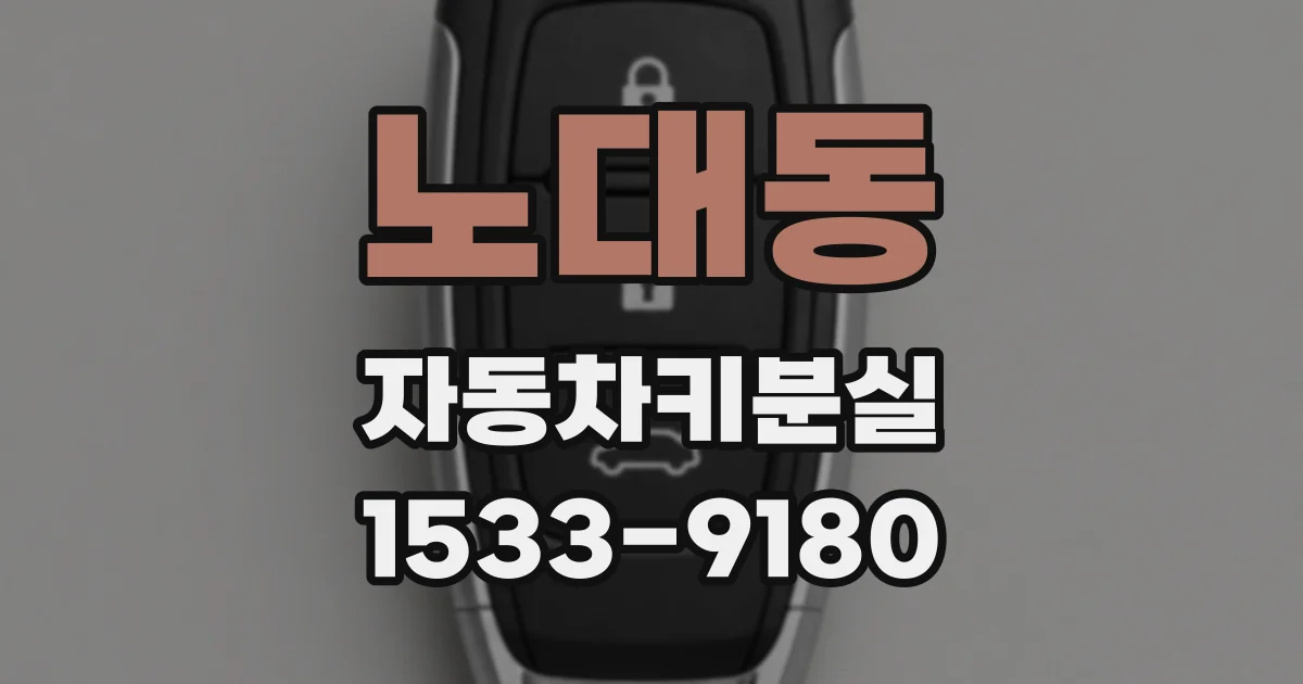 노대동 자동차키분실