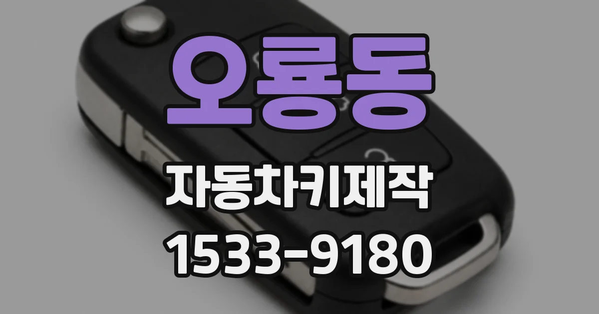 오룡동 자동차키제작