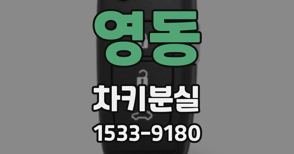 영동 차키분실