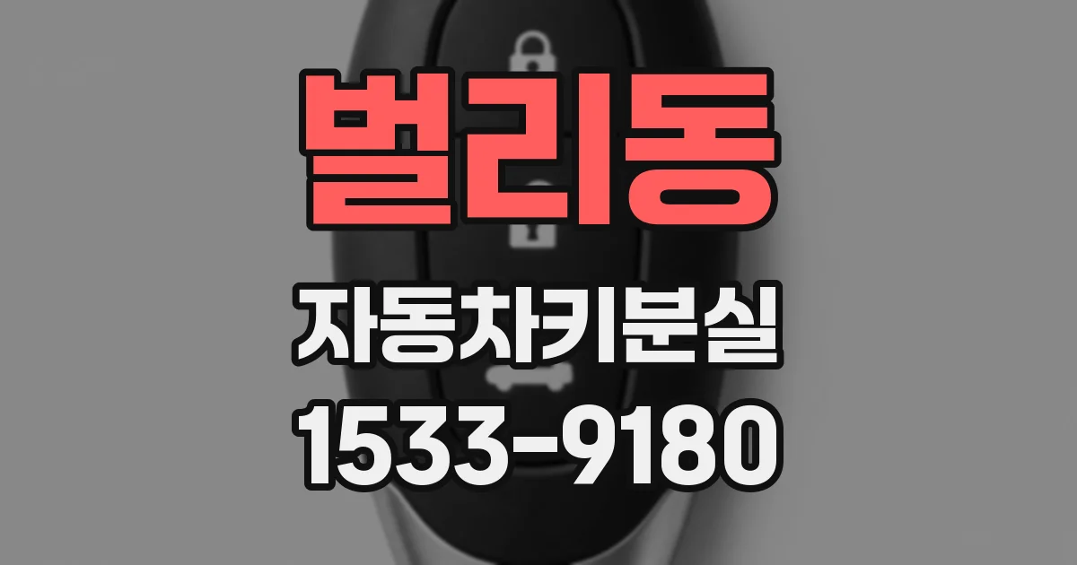 벌리동 자동차키분실