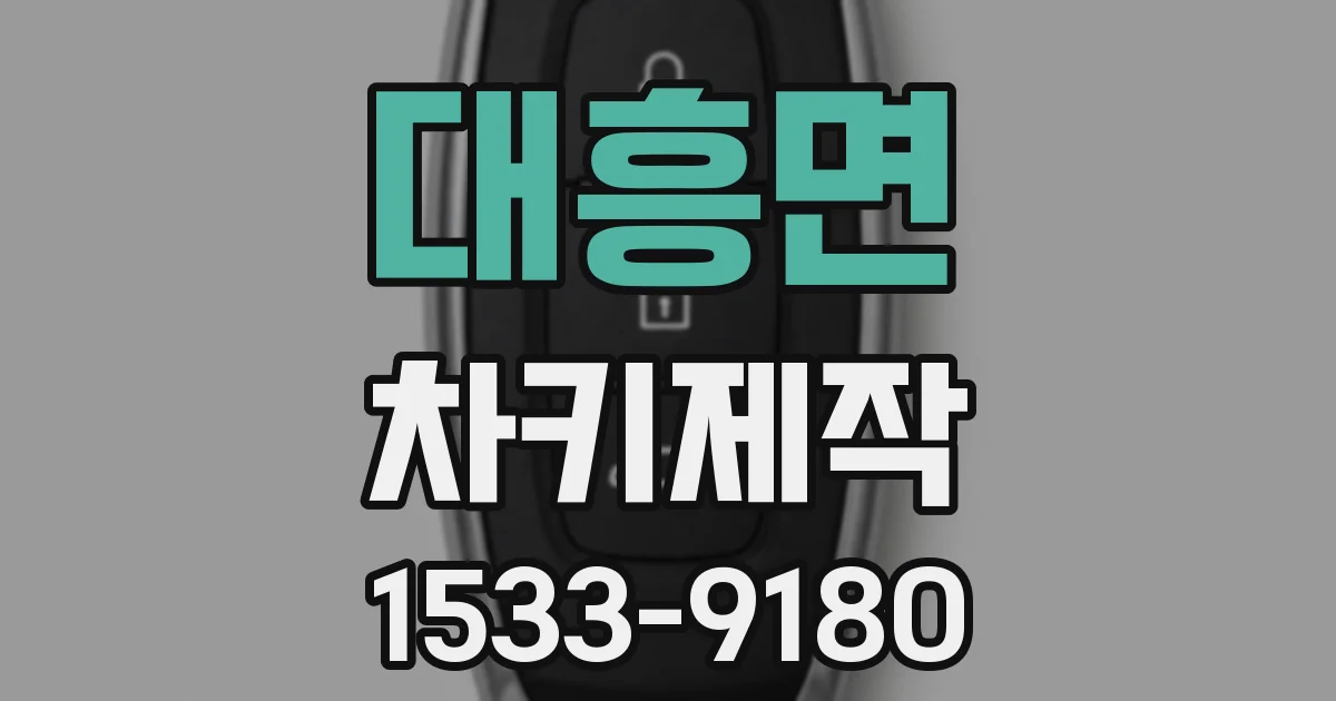 대흥면 차키제작