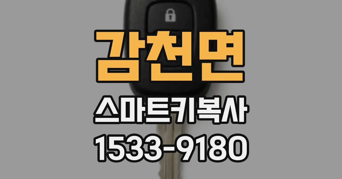 감천면 스마트키복사