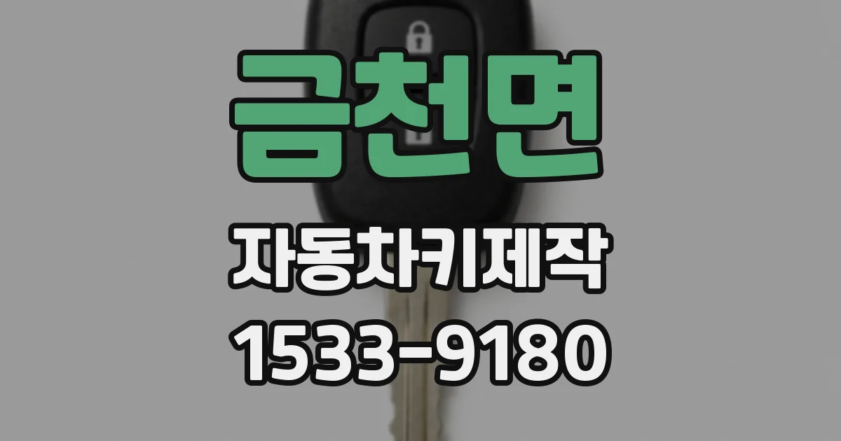 금천면 자동차키제작