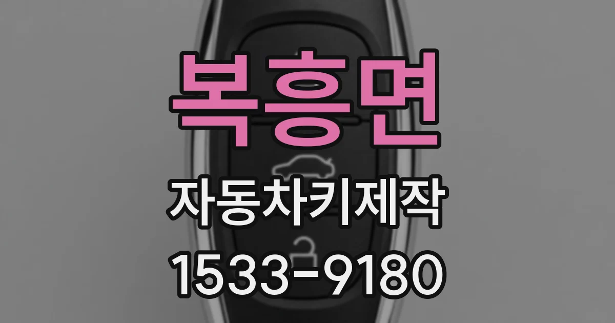 복흥면 자동차키제작