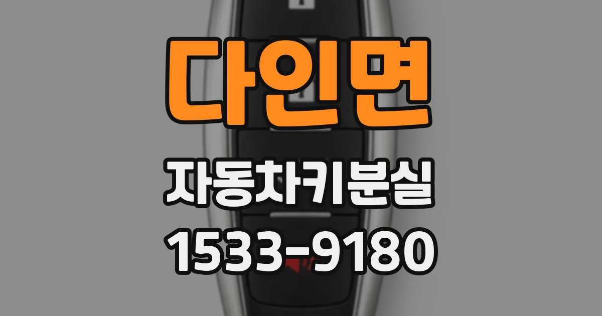 다인면 자동차키분실