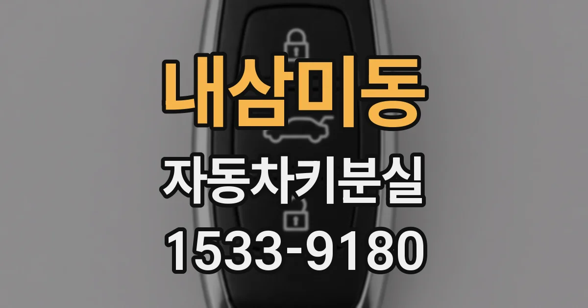 내삼미동 자동차키분실
