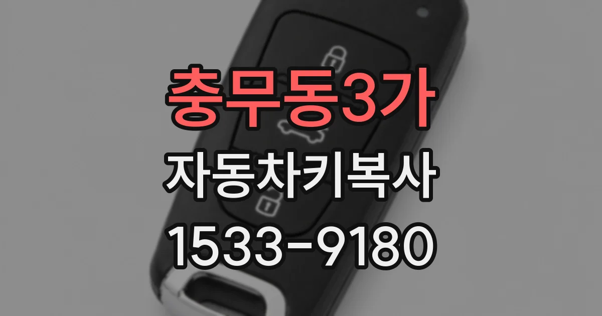 충무동3가 자동차키복사