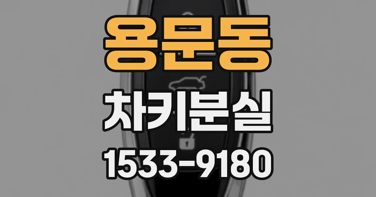 용문동 차키분실