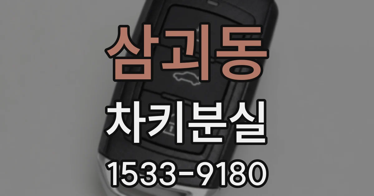 삼괴동 차키분실