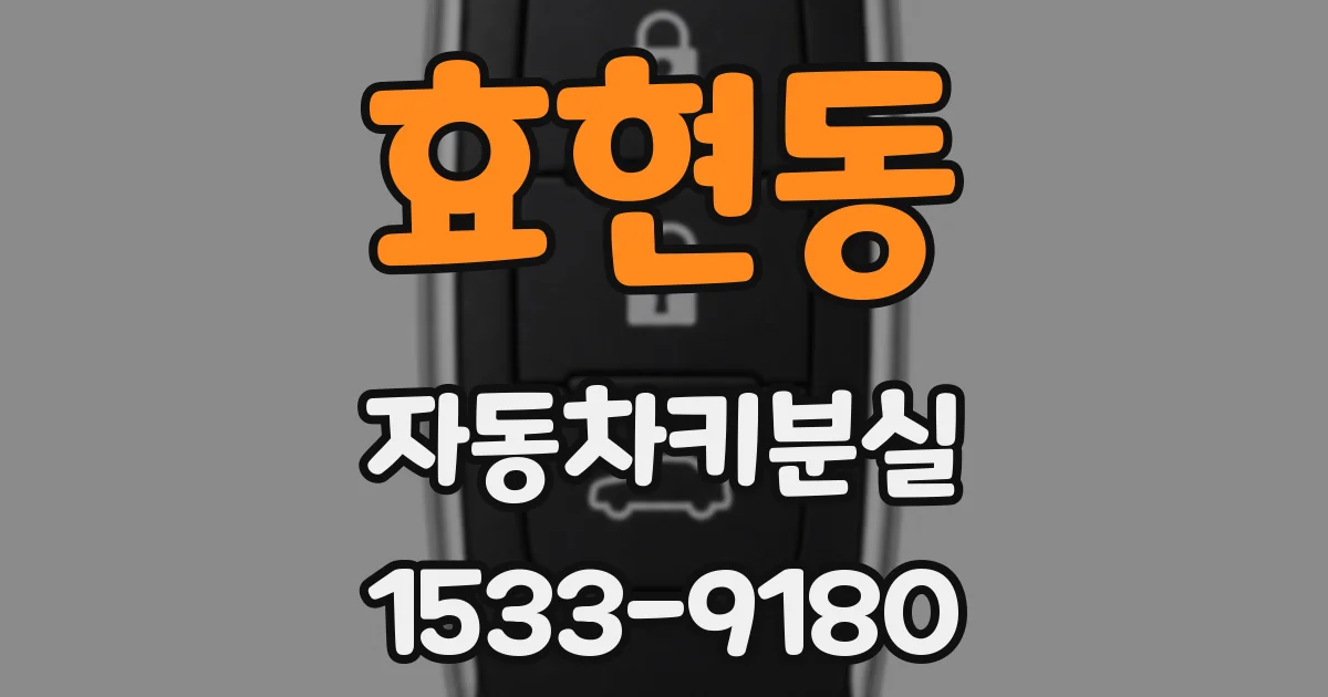 효현동 자동차키분실
