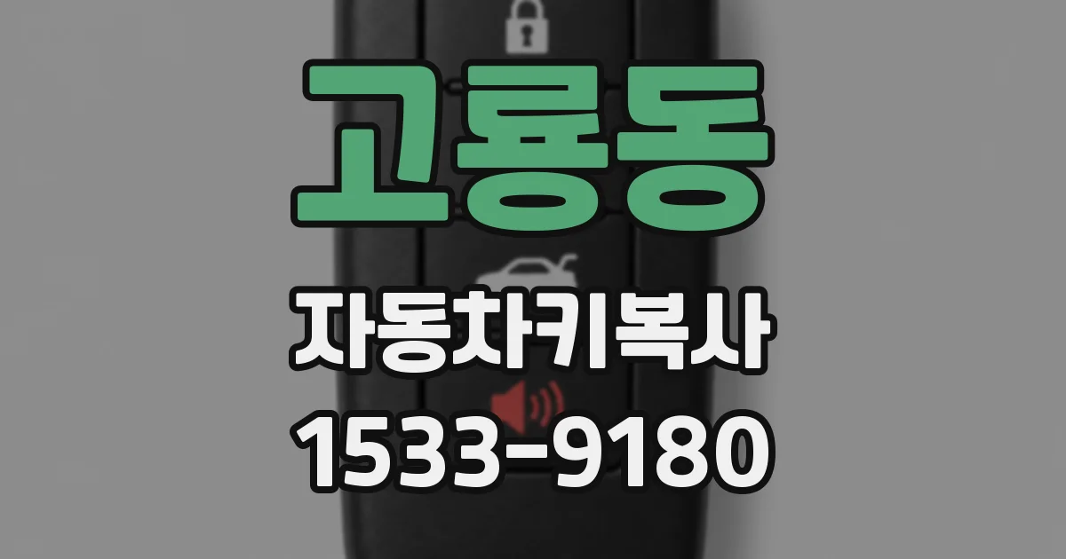고룡동 자동차키복사