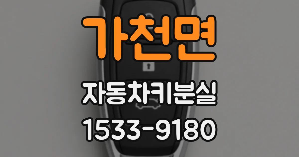 가천면 자동차키분실