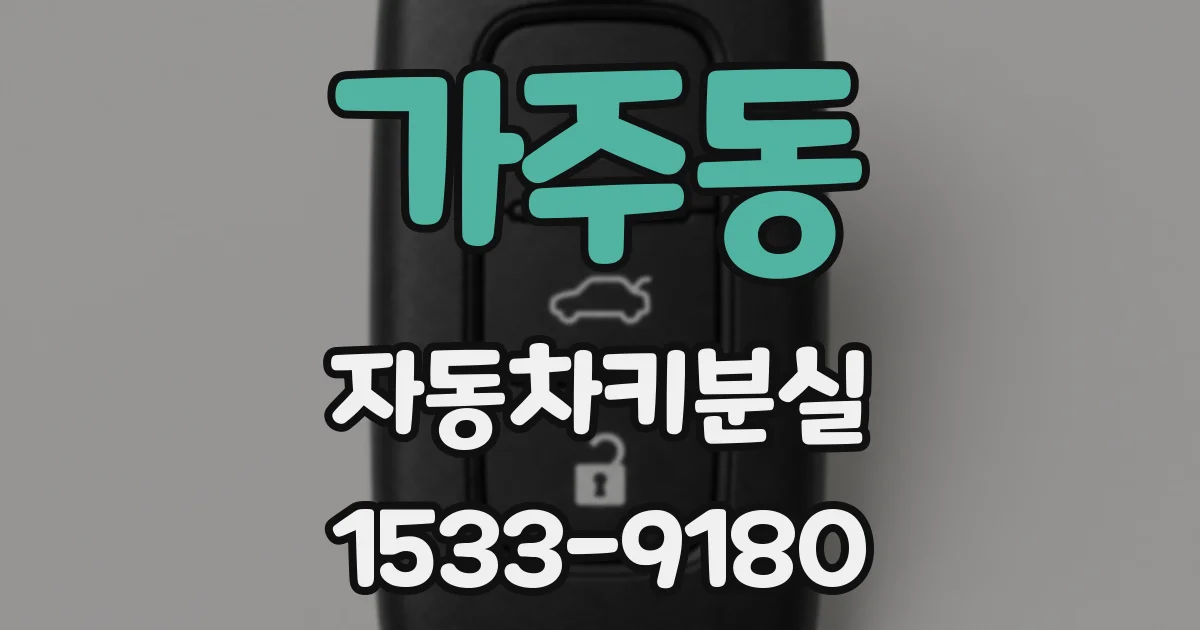 가주동 자동차키분실