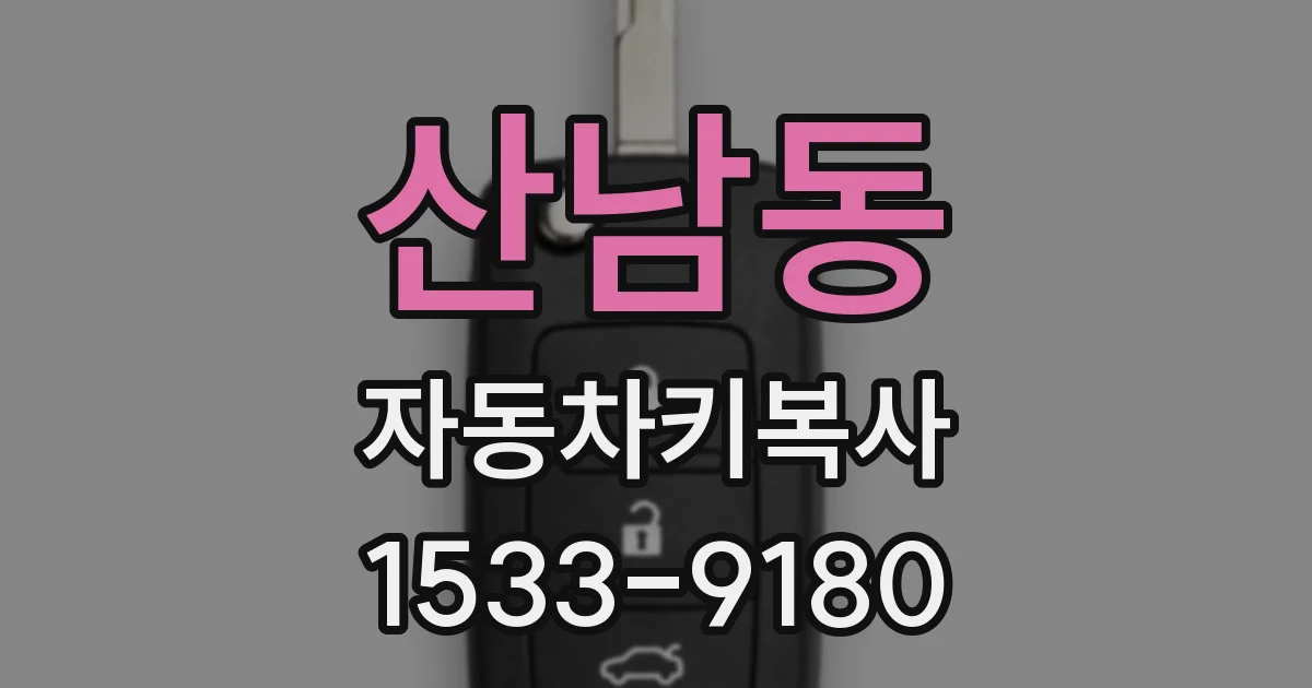 산남동 자동차키복사