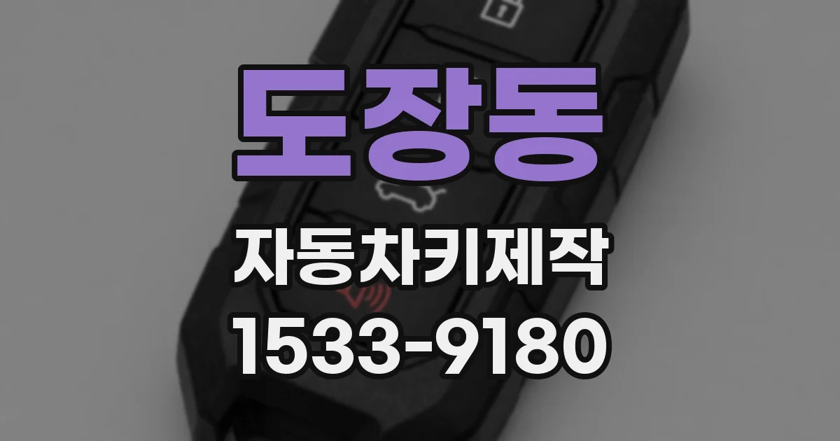 도장동 자동차키제작