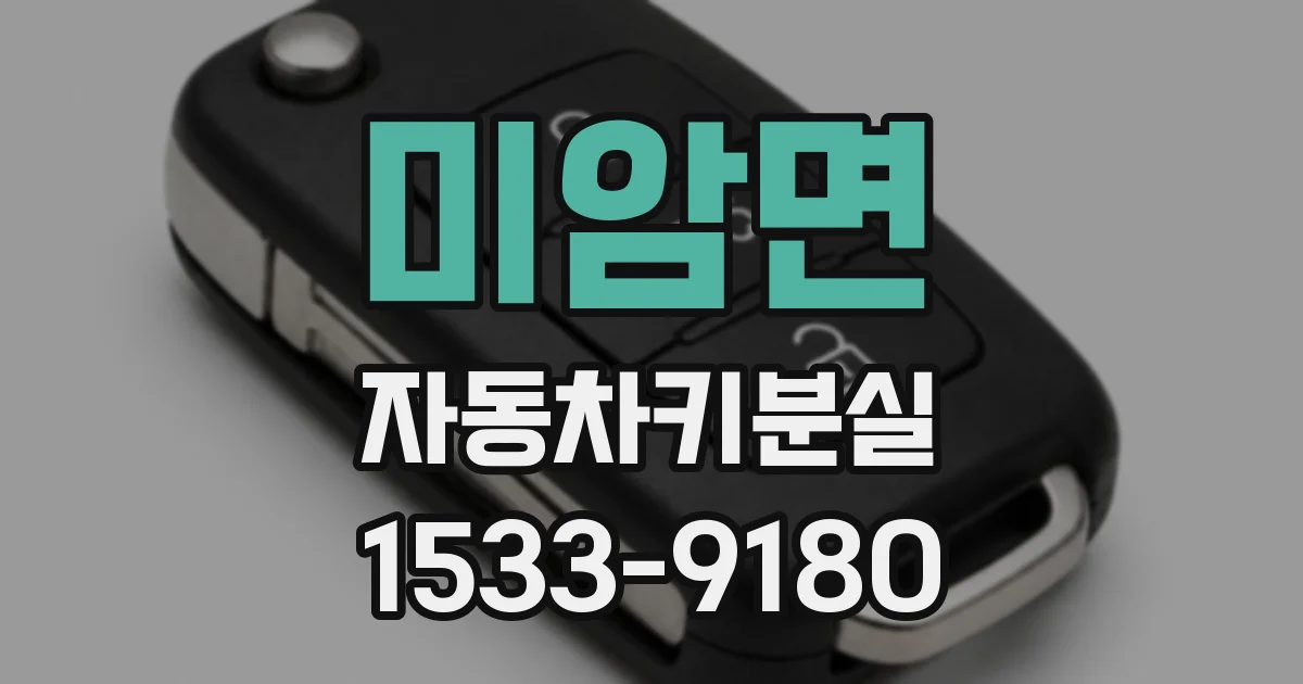 미암면 자동차키분실