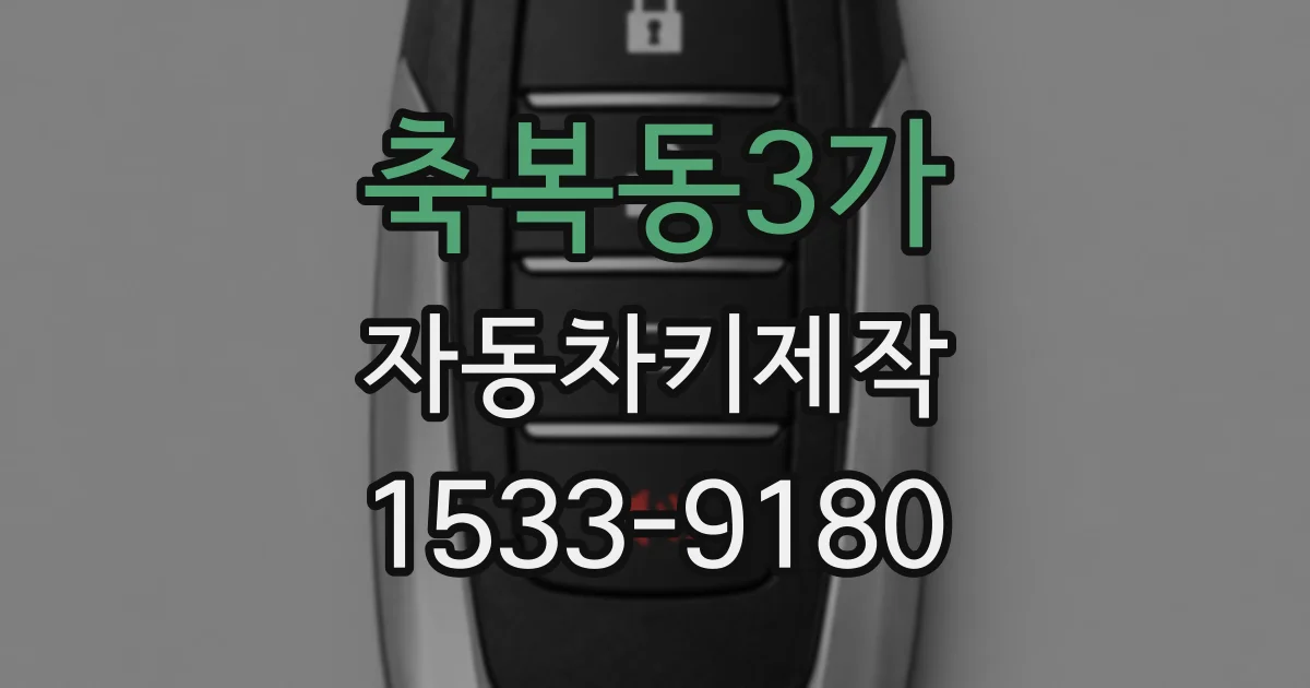축복동3가 자동차키제작