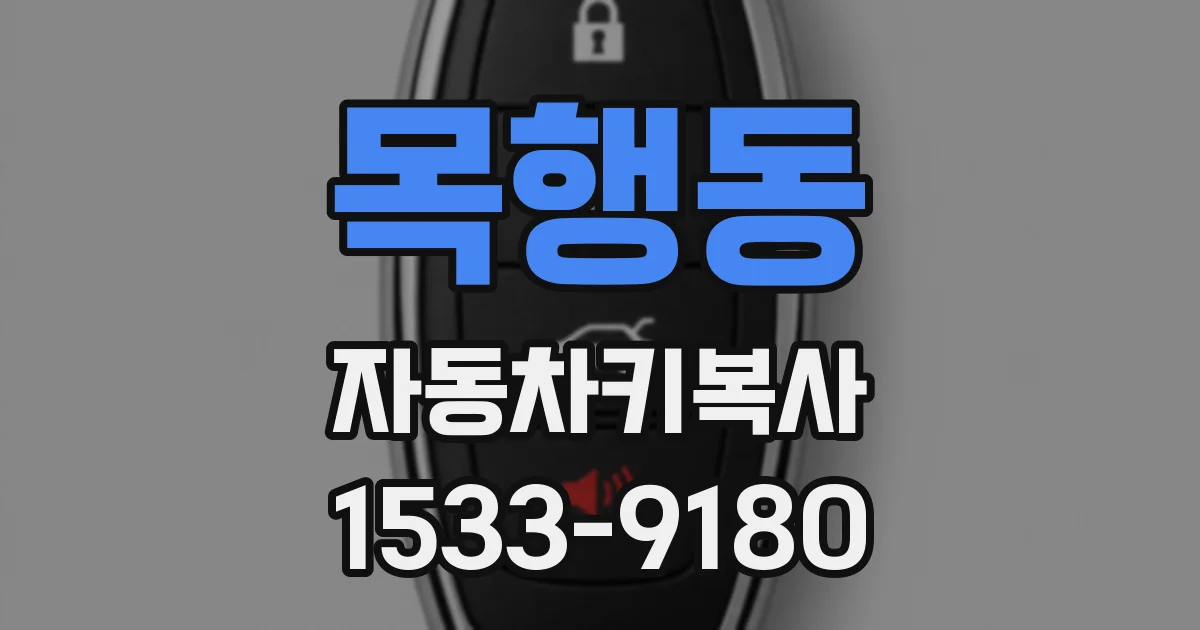 목행동 자동차키복사