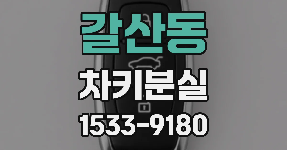 갈산동 차키분실