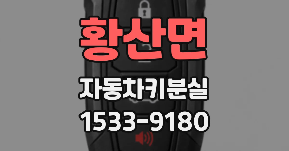 황산면 자동차키분실